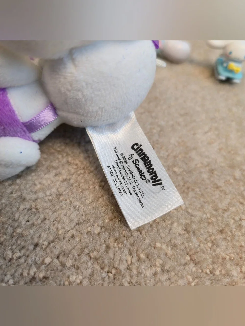 Sanrio Characters Oshikatsu Cinnamoroll Mascot Keychain Purple JP LTD Original